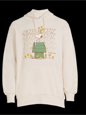 Peanuts Cream Hoodie with Snoopy Graphic